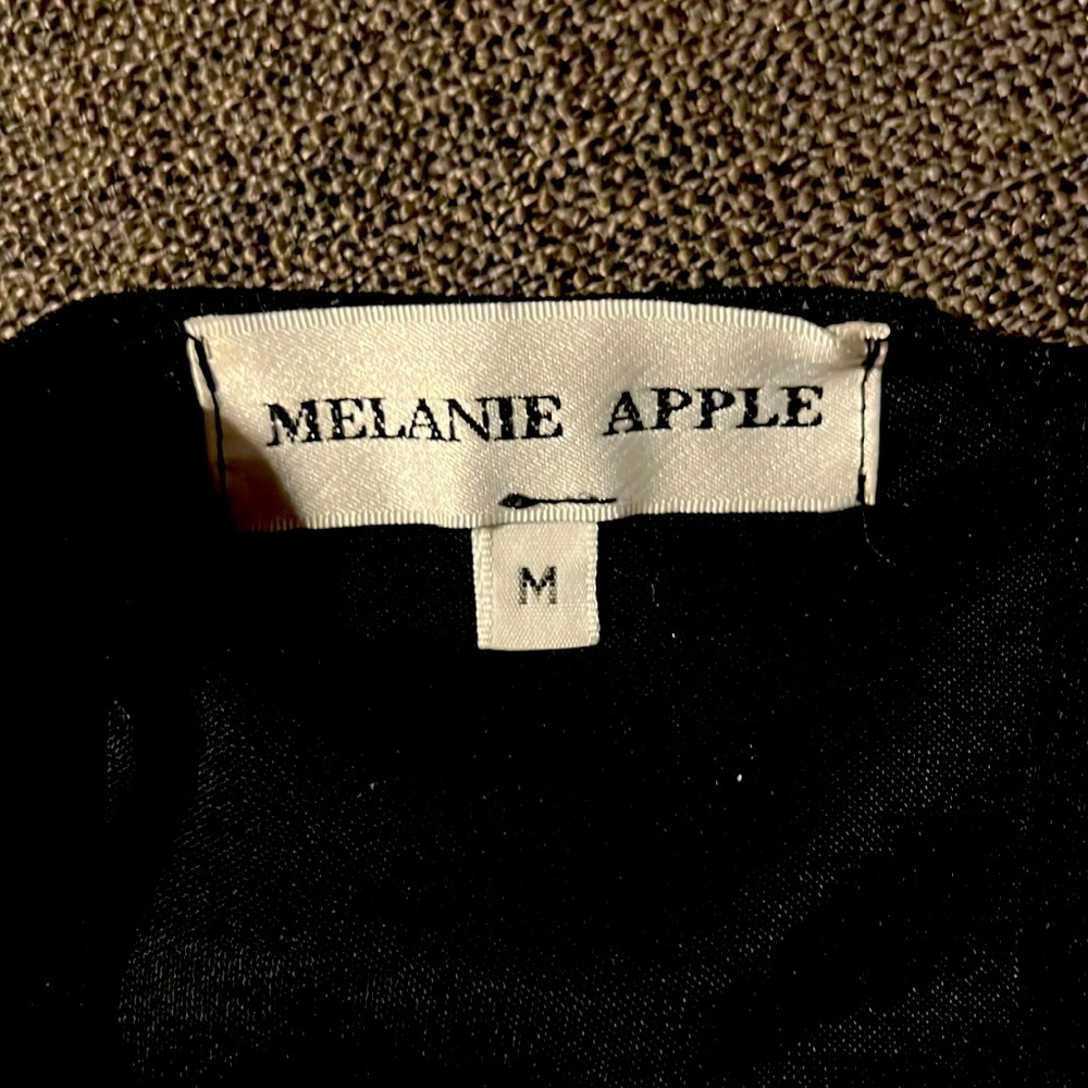 Melanie Apple Vintage thick high quality Lycra solid black darling French top